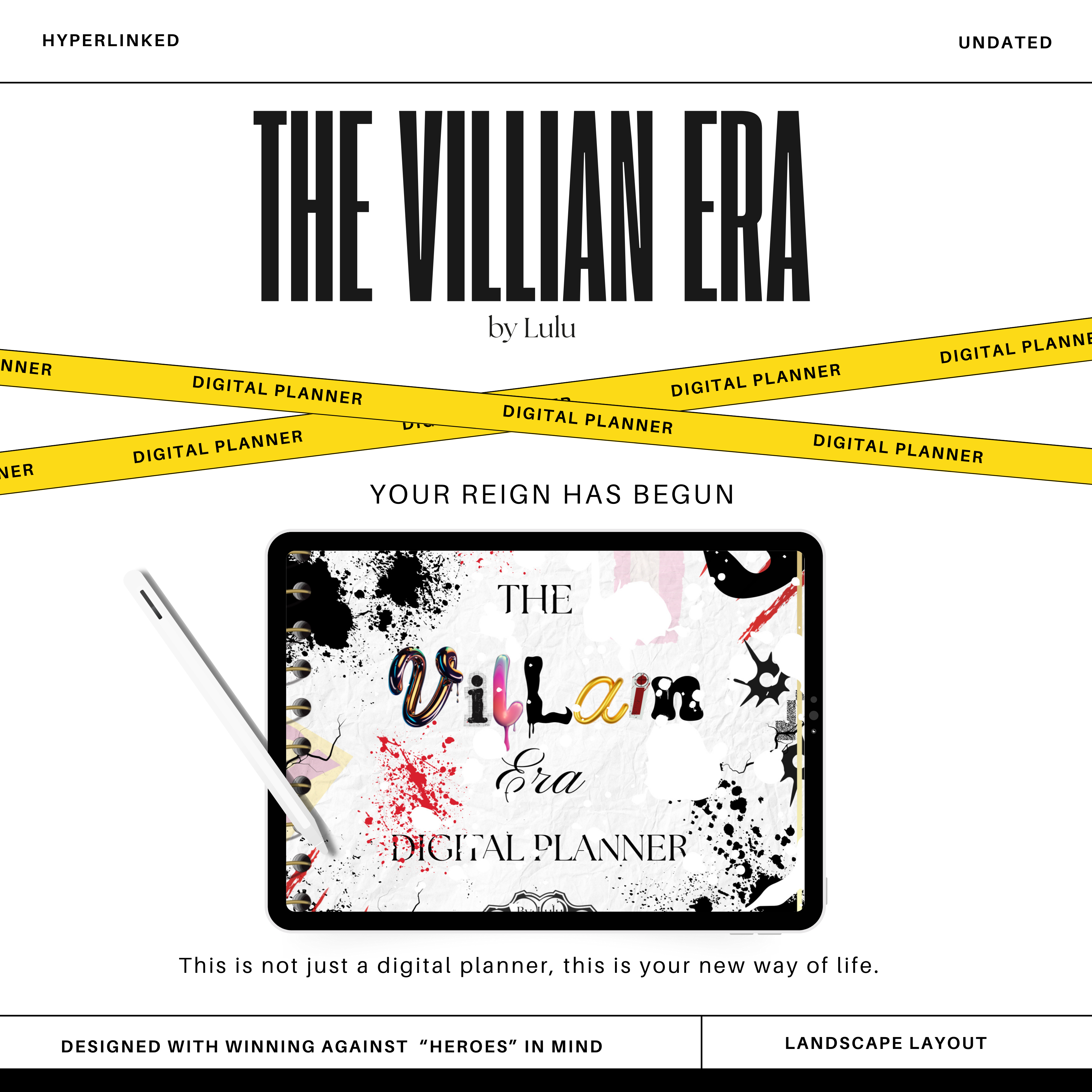 The Villain Era Digital Planner (UNDATED) by Lulu