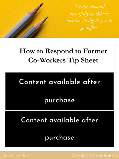 How to Handle Nosey Co-Workers and Your Emotion After Being Laid Off or Let Go - STEP UP Guidebook + Exercises